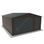 Garaż blaszany dwuspadowy 6m x 6m z bramą segmentową