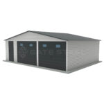 Garaż blaszany 15m x 6m, 3x brama uchylna + wiata 6m x 6m