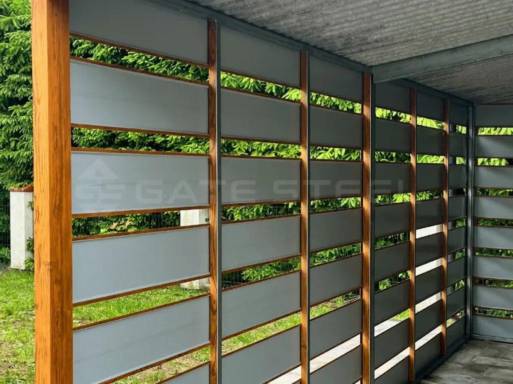 Garaż blaszany 9m x 6m z pomieszczeniem gospodarczym i bramą uchylną